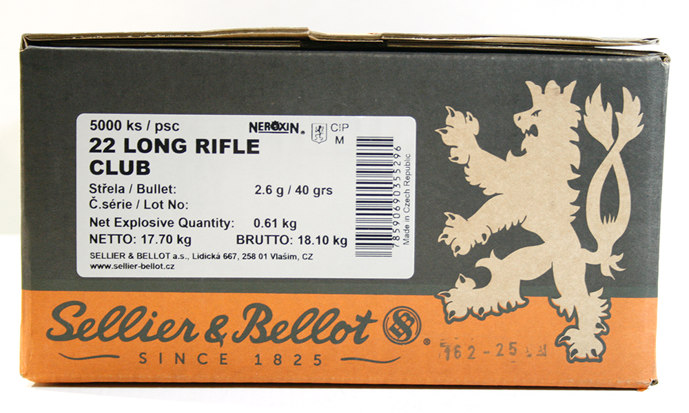 SuB_2003814_Sellier-Bellot_CLUB_Rimfire_22lr_lfb_KK-Munition_5000_Patronen_Standard-Velocity_2,6g_40grs_BLEI_www.bayerwald-jagdcenter.de_0.jpg