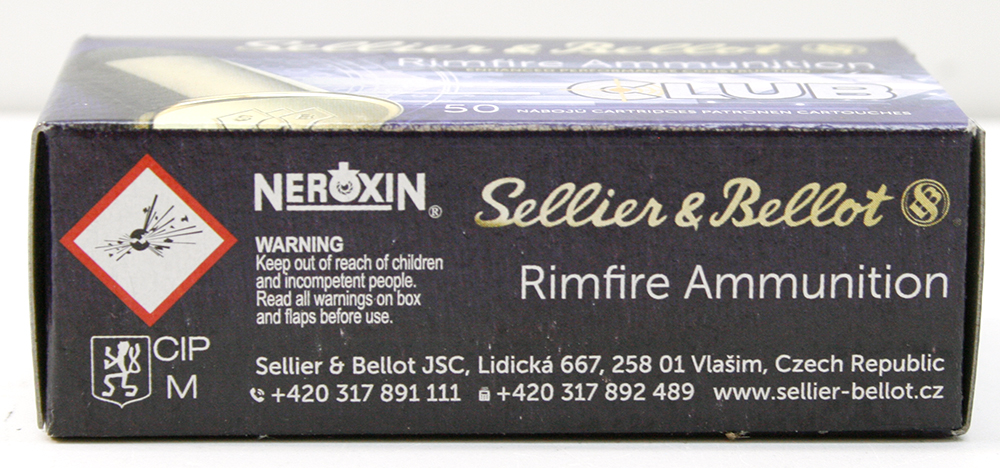 SuB_2003814_Sellier-Bellot_CLUB_Rimfire_22lr_lfb_KK-Munition_50_Patronen_Standard-Velocity_2,6g_40grs_BLEI_www.bayerwald-jagdcenter.de_0.jpg